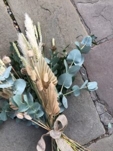 Dried floral arrangement