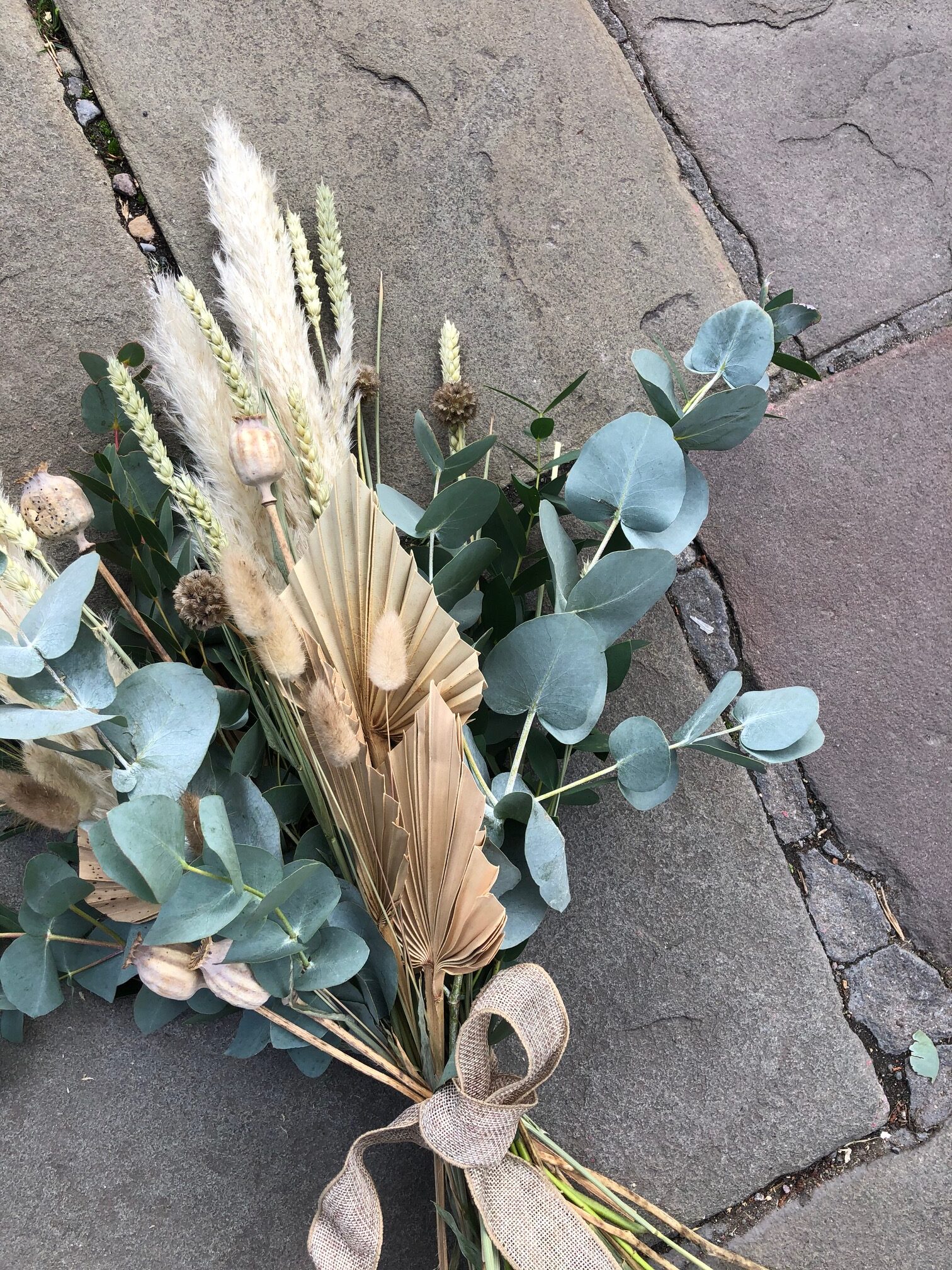 Dried floral arrangement